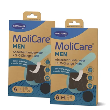  MoliCare® mosható férfi nedvszívó alsónemű és 5 betét több méretben