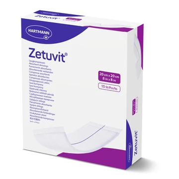 Zetuvit® nagy nedvszívó képességű steril sebpárna (20x20 cm; 15 db)
