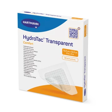 HydroTac® Transparent Comfort hidrogél kötszer öntapadó szegéllyel (12,5x12,5cm; 10 db)