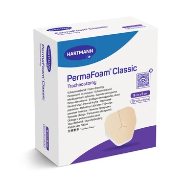 PermaFoam® Classic Tracheostomy habszivacs kötszer (8x8 cm; 10 db)