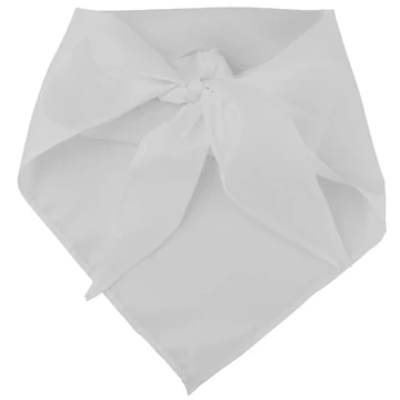 Háromszögkendő tű nélk, fehér,flísz