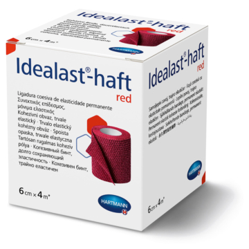 Idealast®-haft öntapadó kompressziós pólya piros (6cmx4m; 1 db)