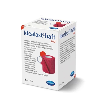 Idealast®-haft öntapadó kompressziós pólya piros (8cmx4m; 1 db)