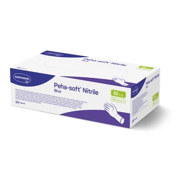 Peha-soft® Nitrile Blue vizsgálókesztyű (M; 150db)