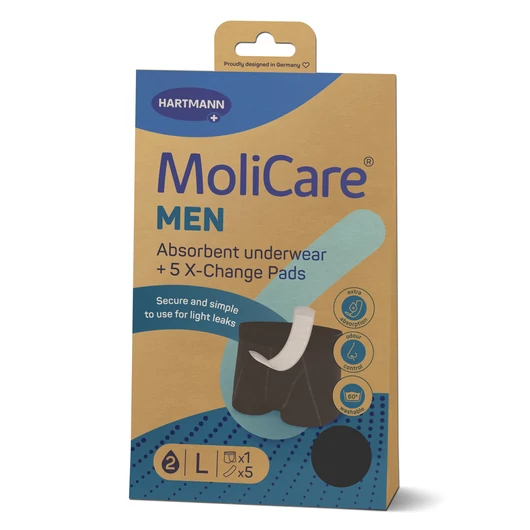 MoliCare® mosható férfi nedvszívó alsónemű és 5 betét (L; 1 db)