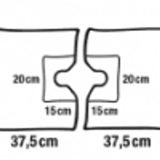 Foliodrape® Protect variálható, kétrétegű, ragasztós szélű, lyukas lepedő, (45x75 cm; 65 db)