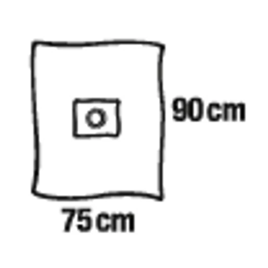 Foliodrape® Protect izoláló lepedő, lyukas Ø7 cm, ragasztós szélű, (90x75 cm; 40 db)