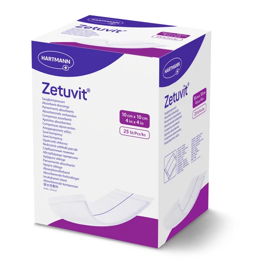 Zetuvit® nagy nedvszívó képességű steril sebpárna (10x10 cm; 25 db)