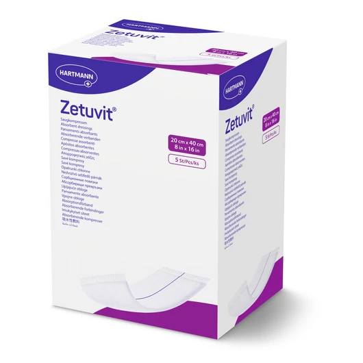 Zetuvit® nagy nedvszívó képességű steril sebpárna (20x40 cm; 5 db)