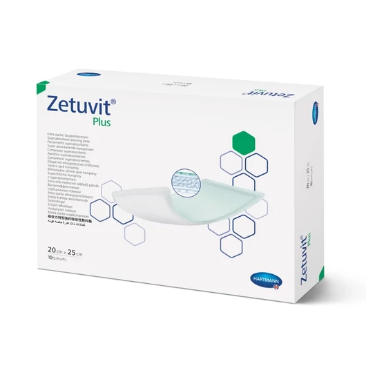 Zetuvit® Plus szuperabszorbens sebpárna (20x25 cm; 10 db)