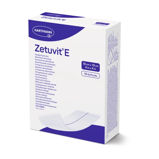 Zetuvit® E nedvszívó sebpárna steril (10x10 cm; 10 db)