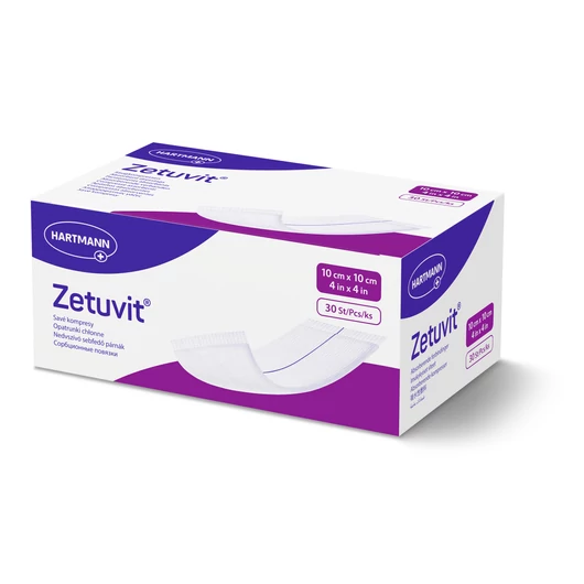 Zetuvit® nagy nedvszívó képességű nem steril sebpárna (10x10 cm; 30 db)