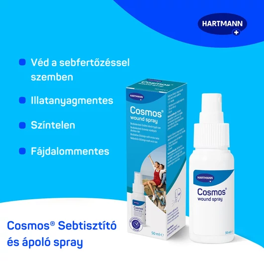 Cosmos® wound sebtisztító és ápoló spray (50 ml; 1 flakon/doboz)