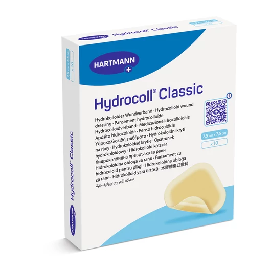 Hydrocoll® Classic hidrokolloid kötszer (7,5x7,5 cm; 10 db)