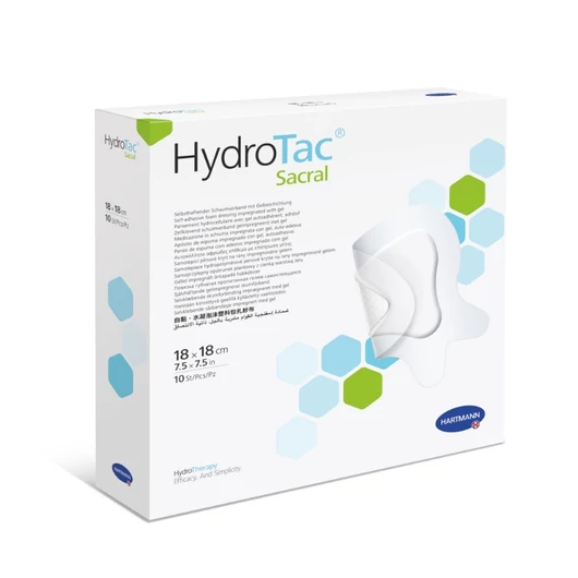 HydroTac® Comfort Sacral géllel impregnált habkötszer (18x18 cm; 10 db)