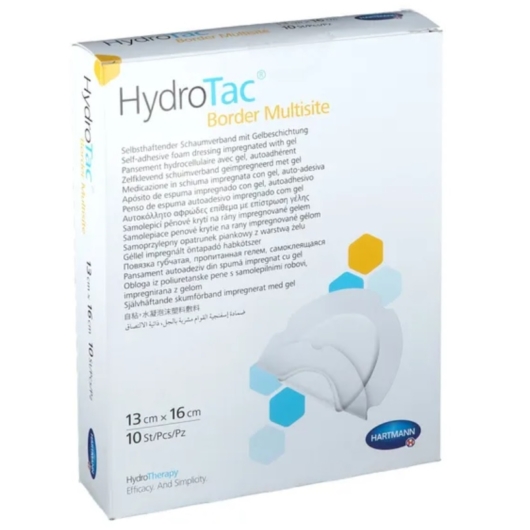 HydroTac® Border Multisite géllel impregnált habkötszer (13x16 cm ovális; 10 db)