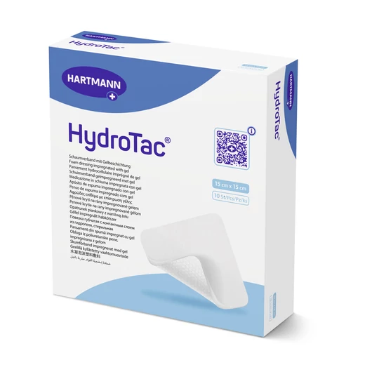 HydroTac® géllel impregnált habkötszer (15x15 cm; 10 db)
