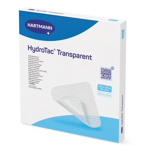 HydroTac® transparent hidrogél kötszer (20x20cm; 10 db)