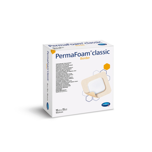 PermaFoam® Classic Border habszivacs kötszer (15x15 cm; 10 db)