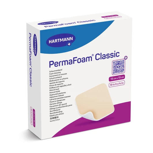 PermaFoam® Classic habszivacs kötszer (15x15 cm; 10 db)