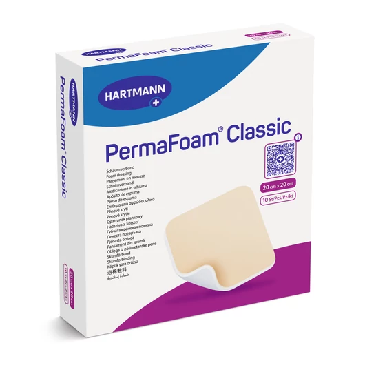 PermaFoam® Classic habszivacs kötszer (20x20 cm; 10 db)
