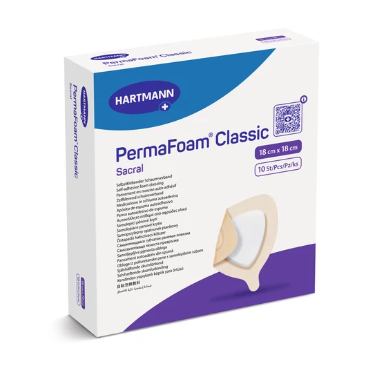 PermaFoam® Classic Sacral habszivacs kötszer (18x18 cm; 10 db)
