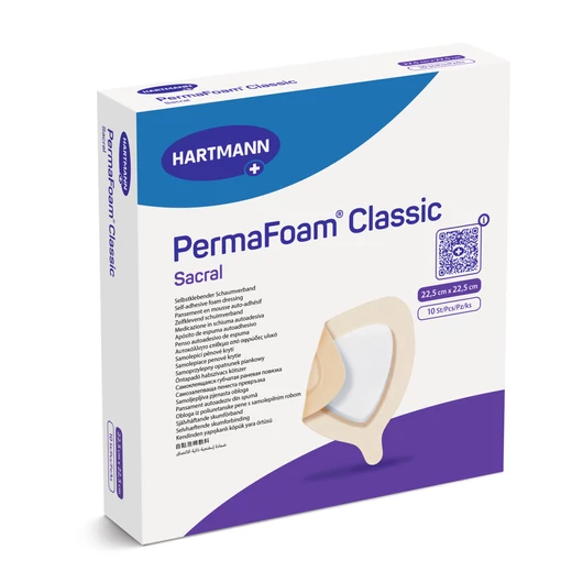 PermaFoam® Classic Sacral habszivacs kötszer (22,5x22,5 cm; 10 db)
