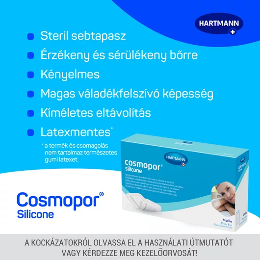 Cosmopor® silicone sebtapasz (15x8 cm; 5 db)
