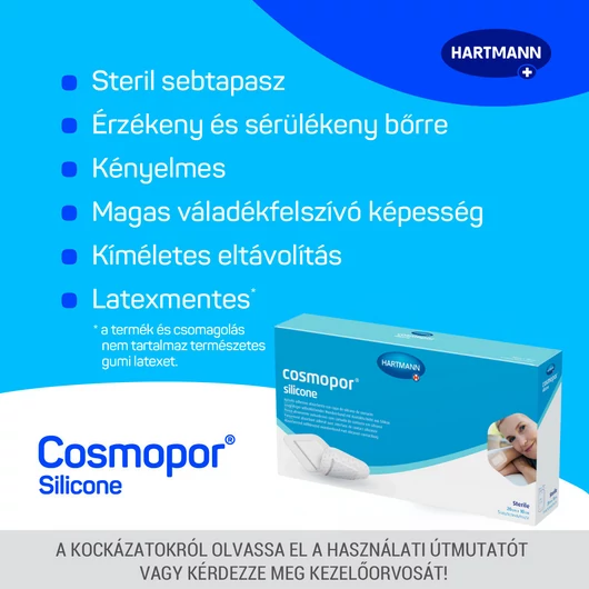Cosmopor® silicone sebtapasz (20x10 cm; 5 db)