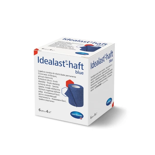 Idealast®-haft öntapadó kompressziós pólya kék (6cmx4m; 1 db)
