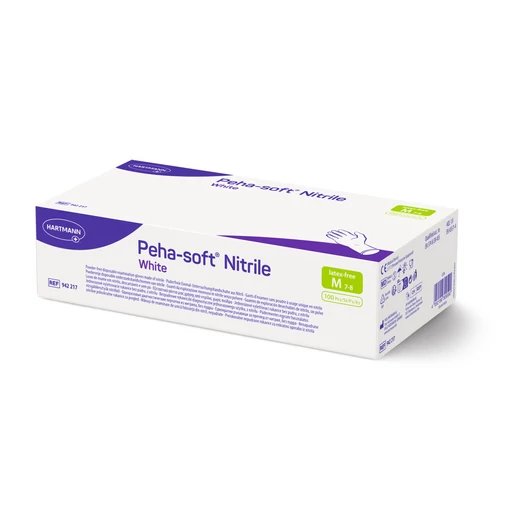 Peha-soft® nitrile white vizsgálókesztyű