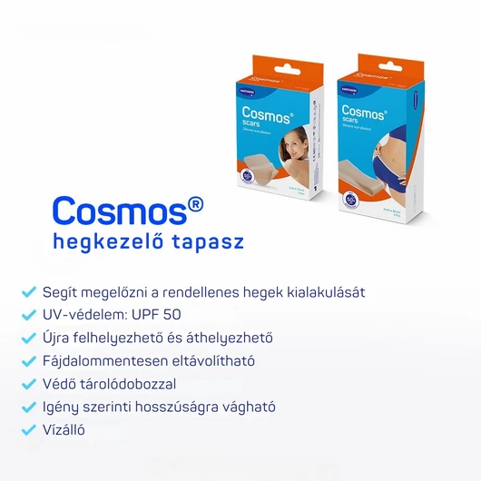Cosmos® scars hegkezelő tapasz (7,2x5 cm; 5 db)