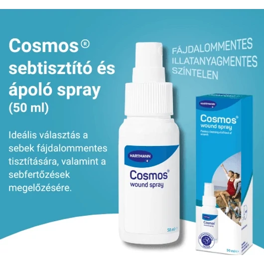 Cosmos® wound sebtisztító és ápoló spray (50 ml; 1 flakon/doboz)