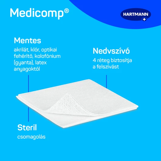 Medicomp® nemszőtt sebfedő (7,5x7,5 cm; 5x2 db)