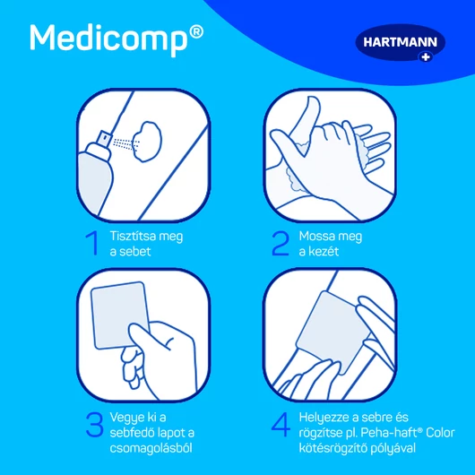 Medicomp® nemszőtt sebfedő (7,5x7,5 cm; 5x2 db)